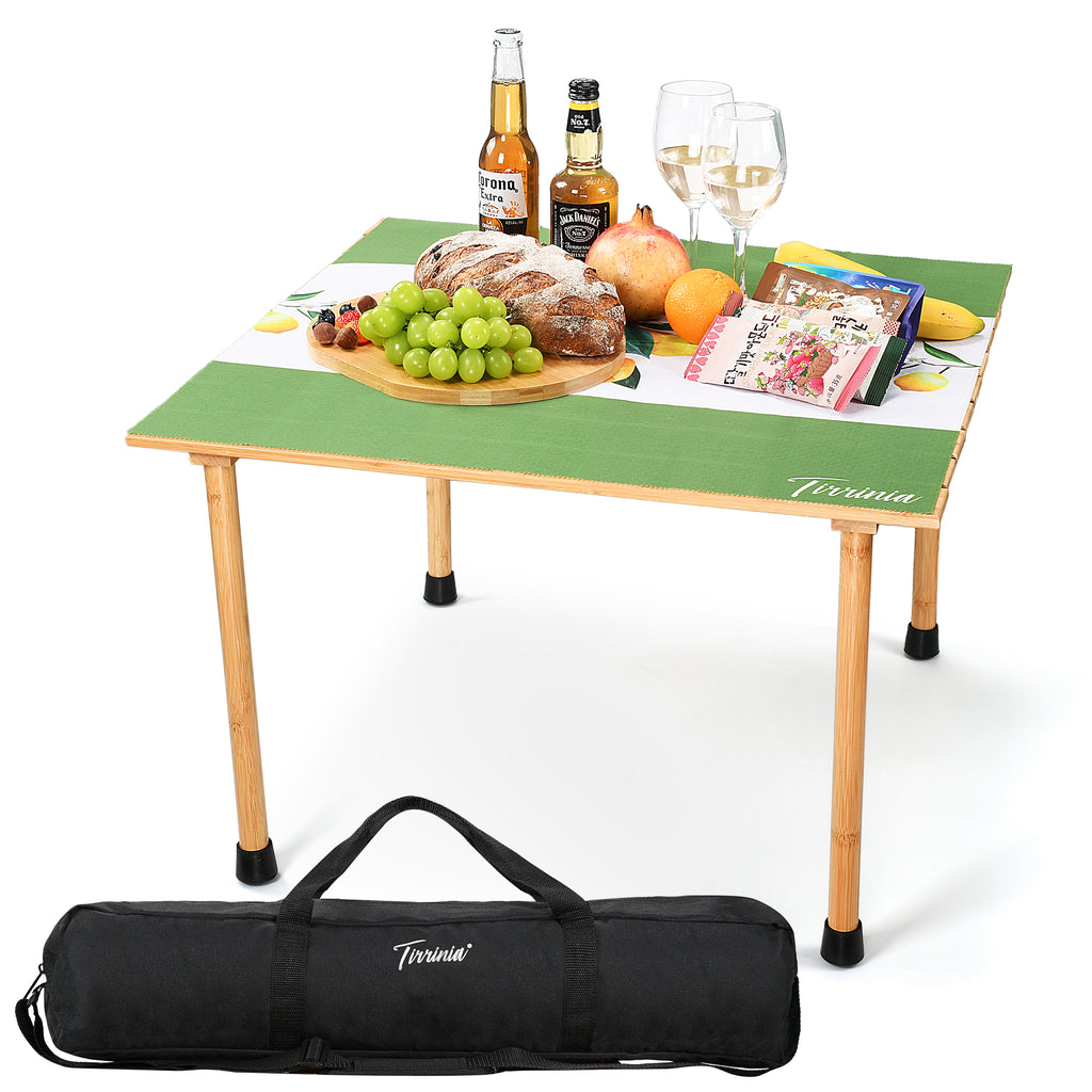 Tirrinia Foldable Picnic Table with Carrying Bag 26" x 26"