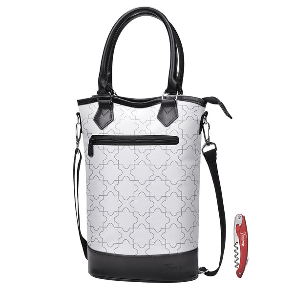 Tirrinia 2 Bottle Wine Gift Tote with Corkscrew for Outdoor