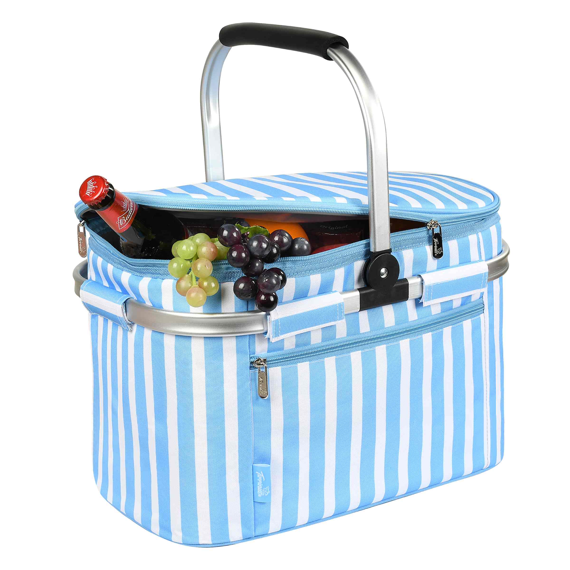 Tirrinia Insulated Picnic Basket with Pattern