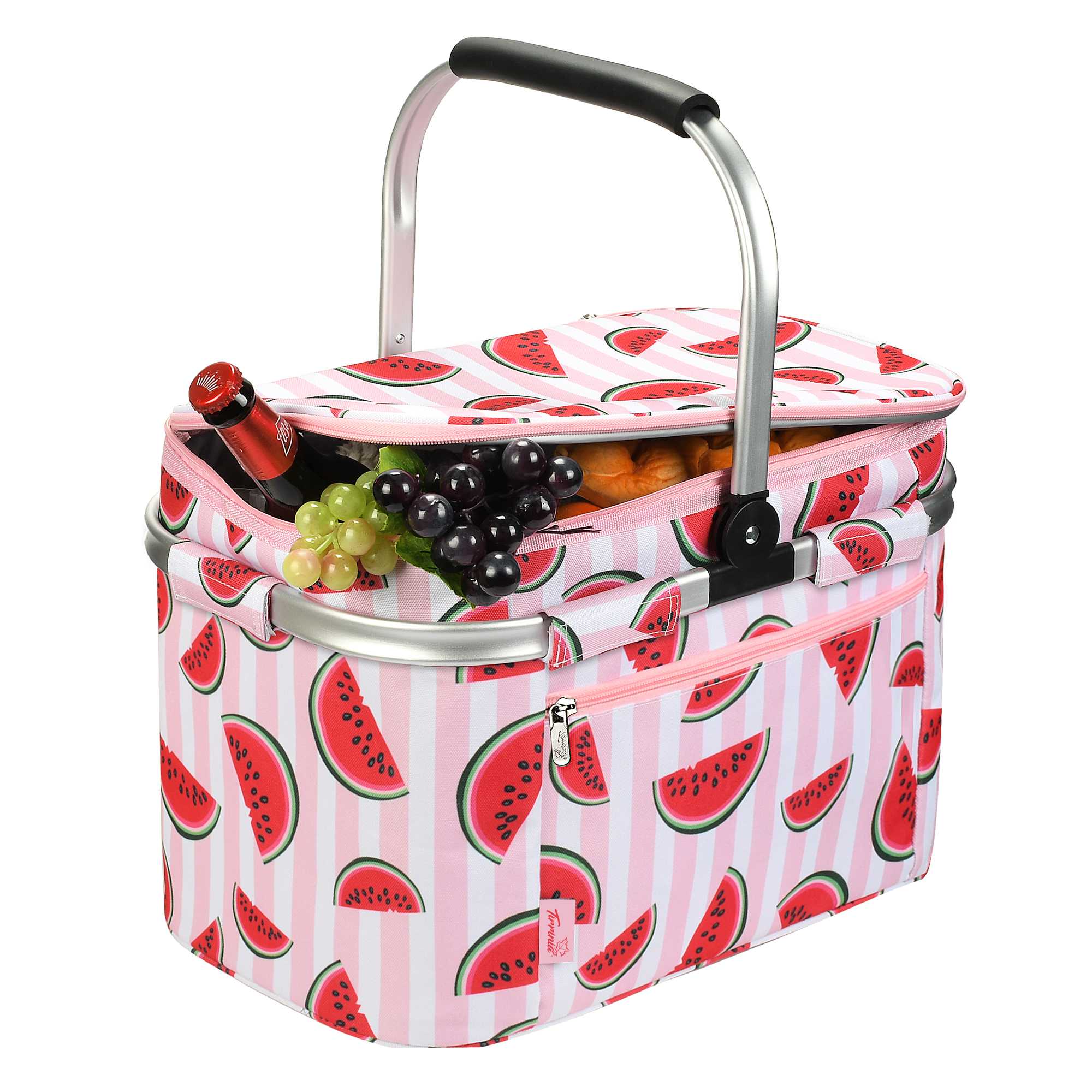 Tirrinia Insulated Picnic Basket with Pattern