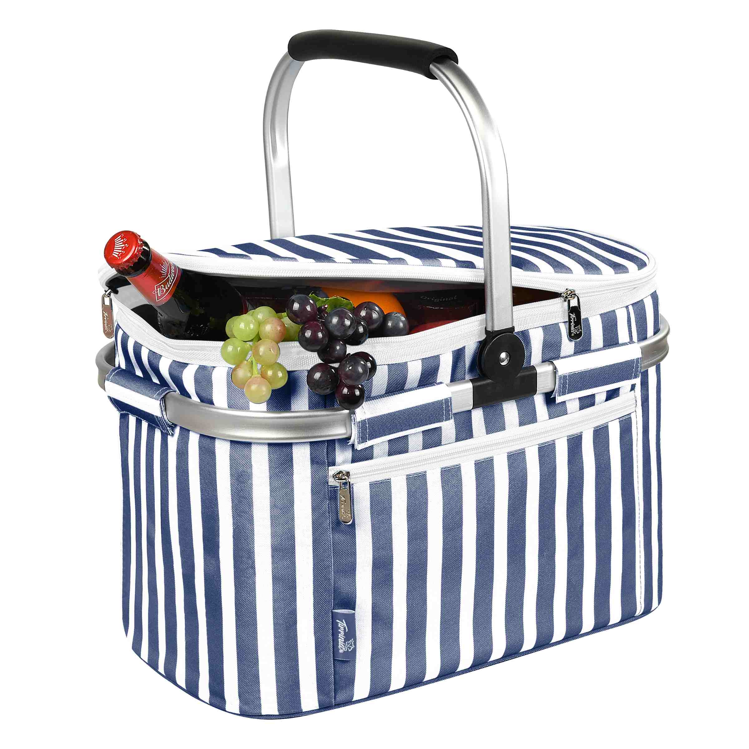 Tirrinia Insulated Picnic Basket with Pattern