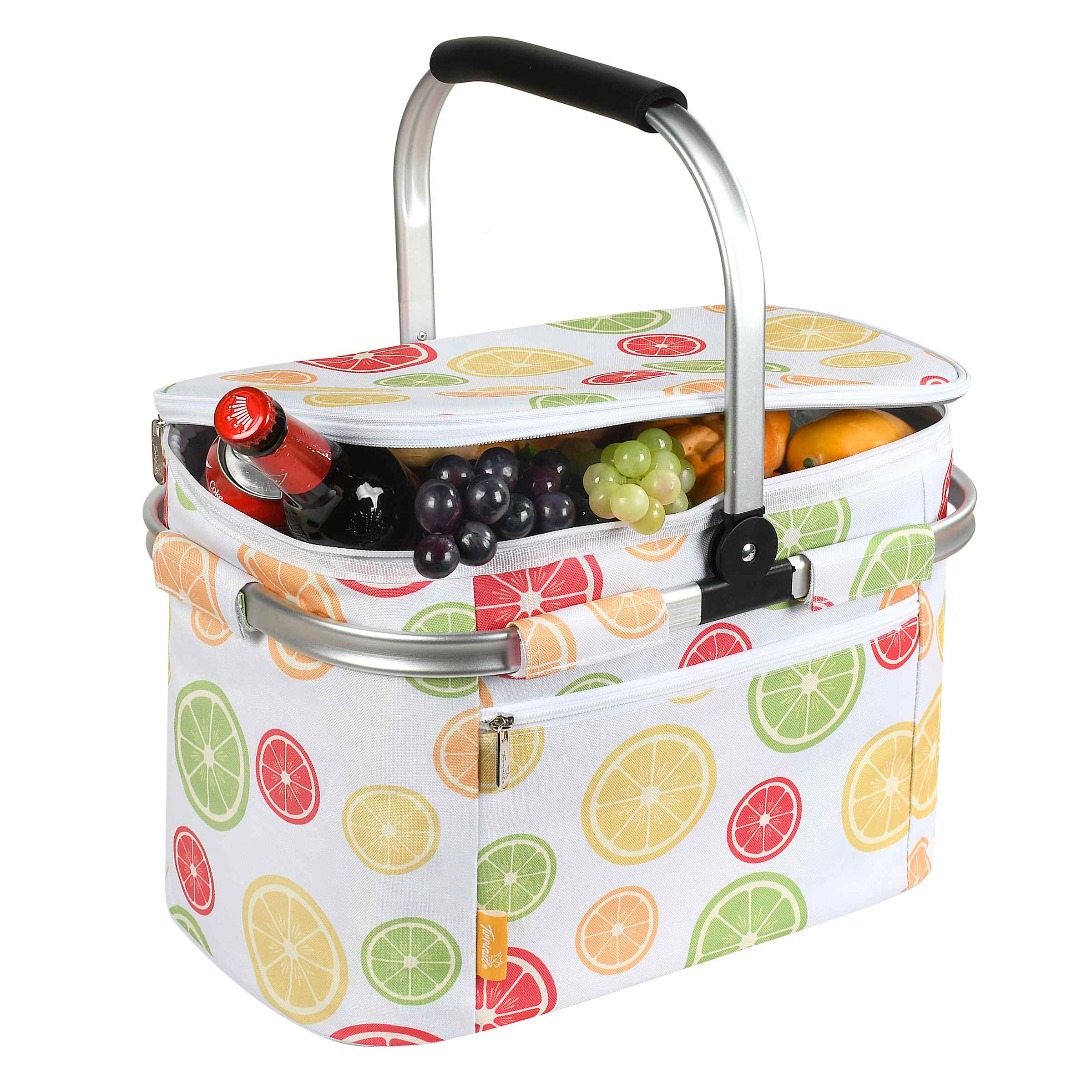 Tirrinia Insulated Picnic Basket with Pattern