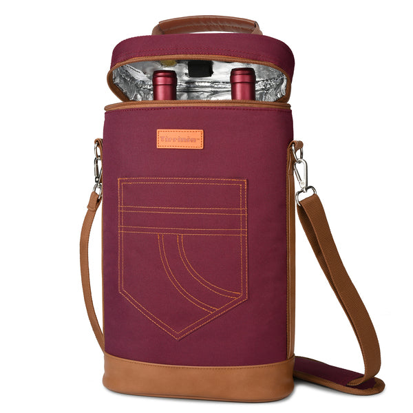 Tirrinia 2 Bottle Insulated Wine Glass Gift Bag