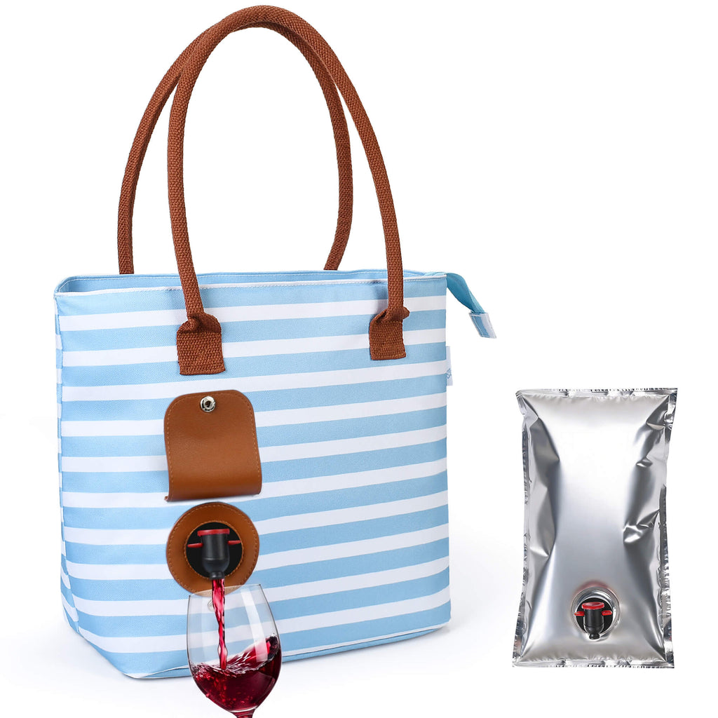 1.5L Wine Purse with Hidden Spout & Wine Bladder – Insulated Wine Tote Bag, Reusable Wine Travel Bag for Picnics, Beach & Parties