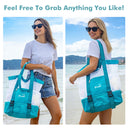 Tirrinia Mesh Beach Bag with Cooler Compartment, Extra Large Totes for Beach  Travel, Functional Fashion Beach Bag for Women