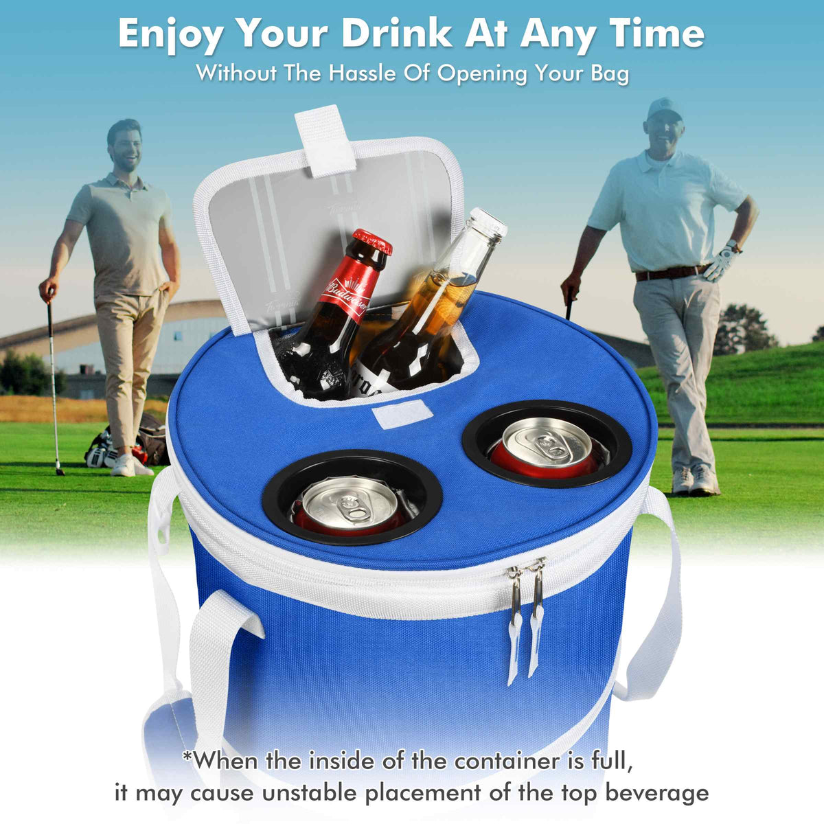Tirrinia Collapsible Pop-Up Cylinder Cooler Bag product image 5