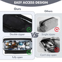 Tirrinia Travel Toiletry Bag – Waterproof Organizer with Dry & Wet Separation side view