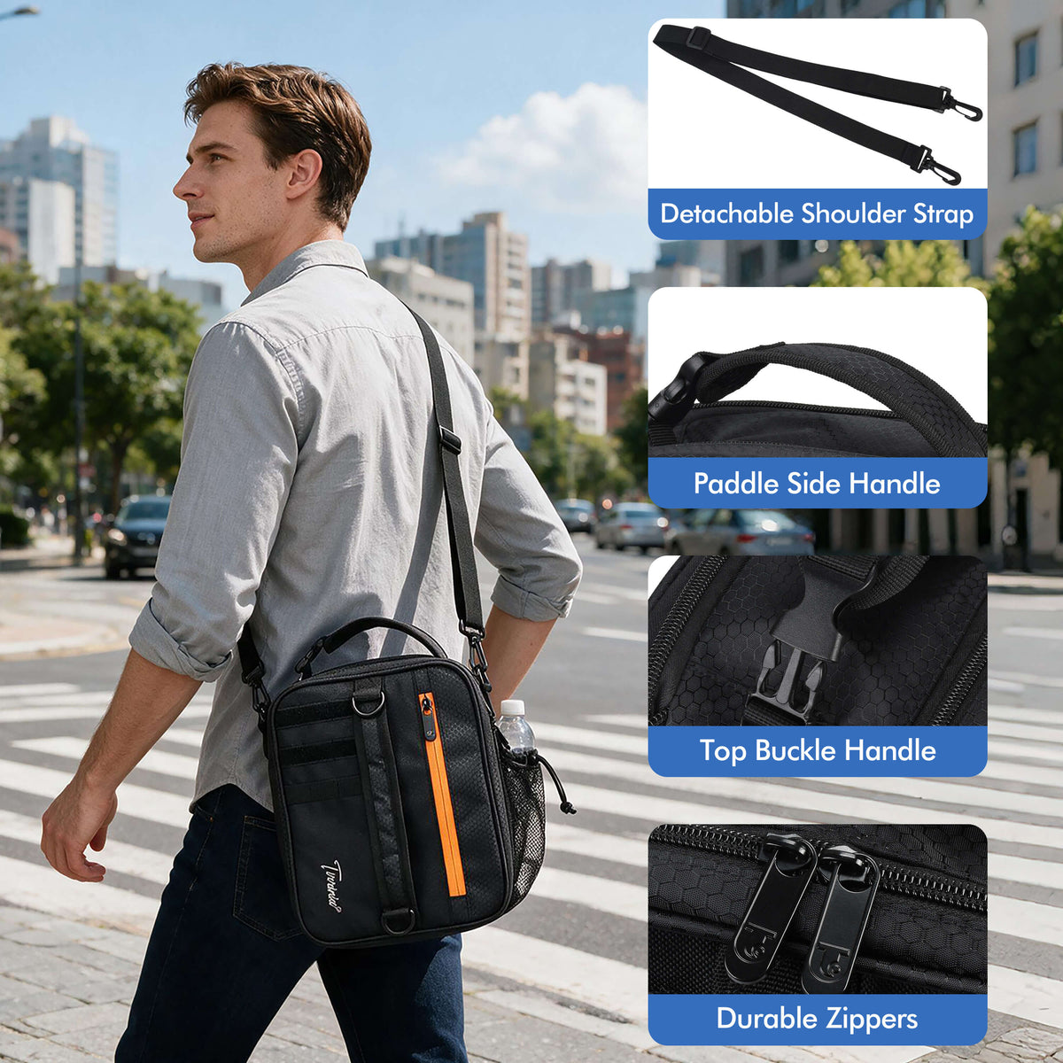 Tirrinia Expanded Insulated Cooler — 6.5L to 9.5L, Leakproof, 4 Ways to Carry