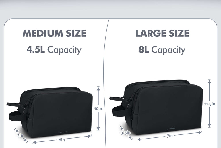 Tirrinia Travel Toiletry Bag – Waterproof Organizer with Dry & Wet Separation back view