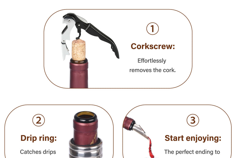 Tirrinia Wine Opener Gift Set, Wine Corkscrew Opener Raffle Gift for game winners adults,bridal shower prizes,Wine Opener Kit