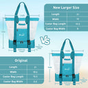 Tirrinia Mesh Beach Bag with Cooler Compartment, Extra Large Totes for Beach  Travel, Functional Fashion Beach Bag for Women