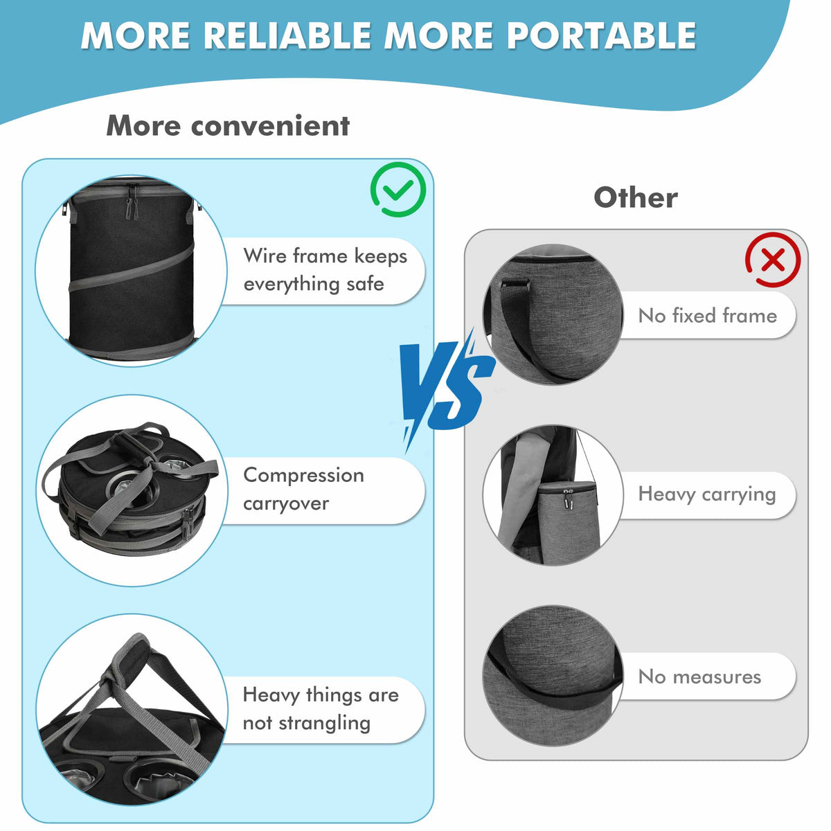 Tirrinia Collapsible Pop-Up Cylinder Cooler Bag