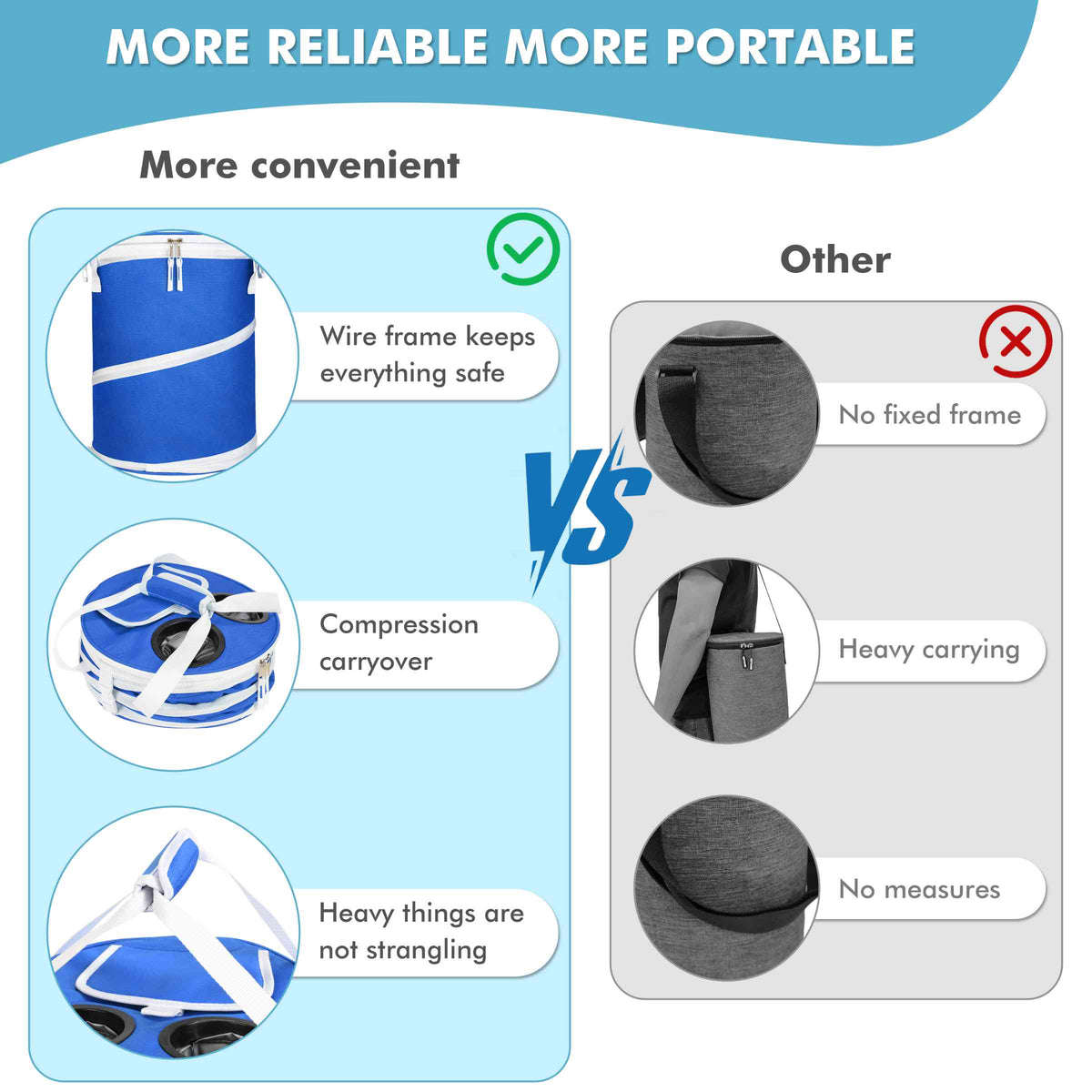 Tirrinia Collapsible Pop-Up Cylinder Cooler Bag product image 13