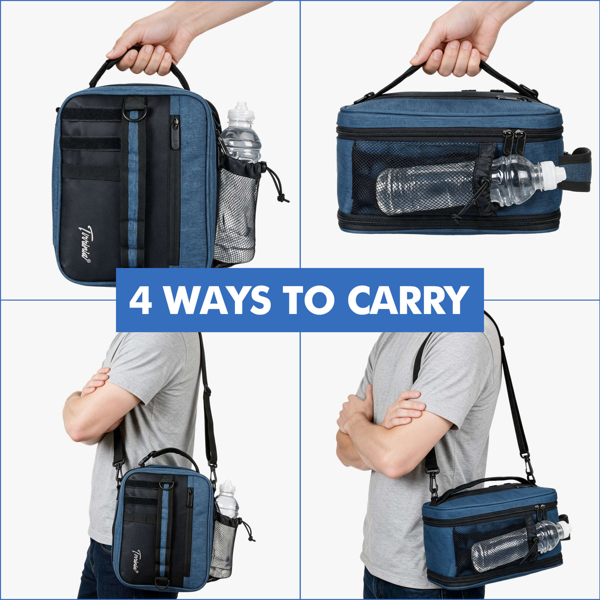 Tirrinia Expanded Insulated Cooler — 6.5L to 9.5L, Leakproof, 4 Ways to Carry