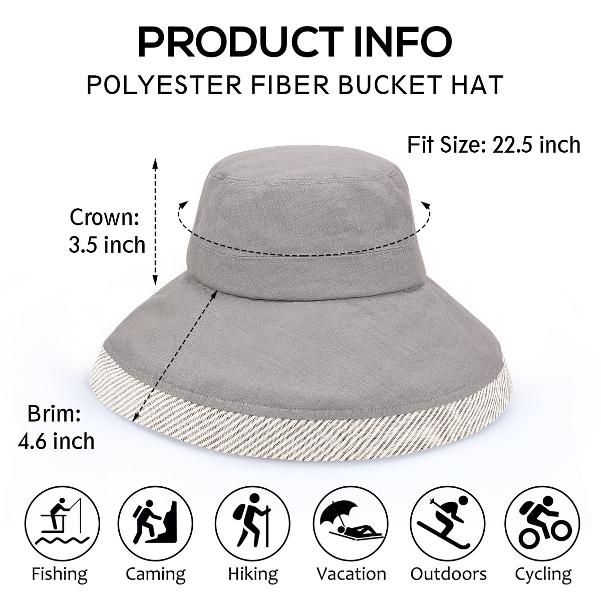 Tirrinia Bucket Hats front view