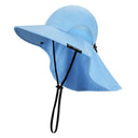 Solaris Unisex Outdoor Sun Protection Fishing Cap with Neck Flap Wide Brim Mesh Hat for Travel Camping Hiking Hunting -  prod