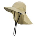 Solaris Unisex Outdoor Sun Protection Fishing Cap with Neck Flap Wide Brim Mesh Hat for Travel Camping Hiking Hunting back vi