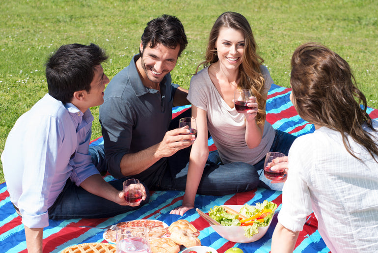 Quality Large Picnic Blanket 70" X 80" with USA Pattern Design