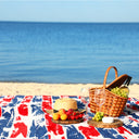 Quality Large Picnic Blanket 70" X 80" with USA Pattern Design