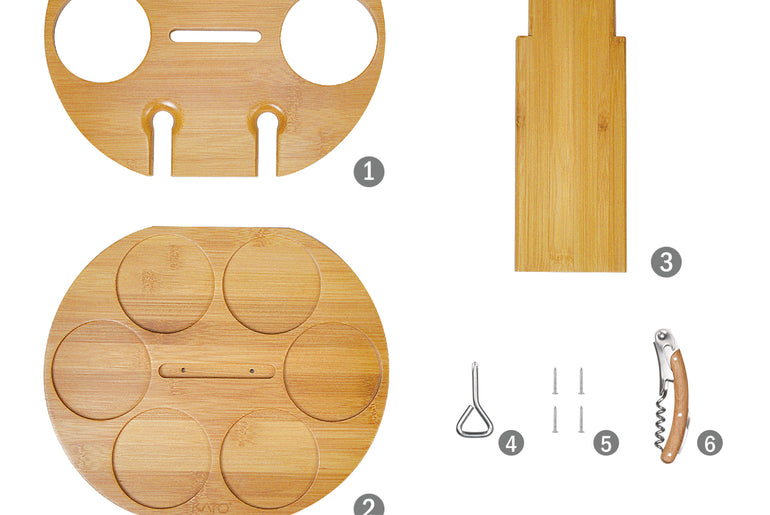 Tirrinia Bamboo Wine Bottle Holder with Corkscrew product image 7