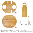 Tirrinia Bamboo Wine Bottle Holder with Corkscrew product image 7