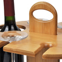 Tirrinia Bamboo Wine Bottle Holder with Corkscrew