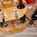 Tirrinia Bamboo Wine Bottle Holder with Corkscrew product image 6