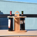Tirrinia Bamboo Wine Bottle Holder with Corkscrew