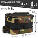 Tirrinia Expandable Insulated Lunch Cooler Bag Patchwork Color size chart