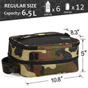 Tirrinia Expandable Insulated Lunch Cooler Bag Patchwork Color size chart