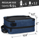 Tirrinia Expandable Insulated Lunch Cooler Bag Patchwork Color size chart