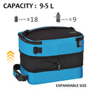 Tirrinia Expandable Insulated Lunch Cooler Bag Patchwork Color size chart