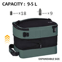 Tirrinia Expandable Insulated Lunch Cooler Bag Patchwork Color size chart