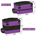 Tirrinia Expandable Insulated Lunch Cooler Bag Patchwork Color size chart