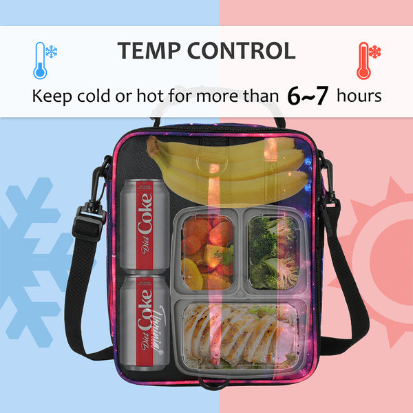 Tirrinia Expandable Insulated Lunch Cooler Bag Starlight