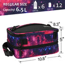 Tirrinia Expandable Insulated Lunch Cooler Bag Patchwork Color size chart