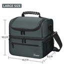 Tirrinia Extra Large Adult Insulated Lunch Bag size chart