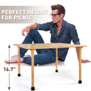 Tirrinia Foldable Picnic Table with Carrying Bag 26" x 26"