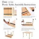 Tirrinia Foldable Picnic Table with Carrying Bag 26" x 26"