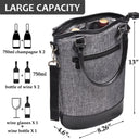 Tirrinia 2 Bottle Wine Gift Tote with Corkscrew for Outdoor