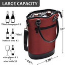 Tirrinia 2 Bottle Wine Gift Tote with Corkscrew for Outdoor