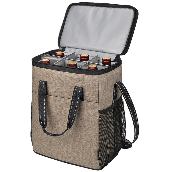 Kato by Tirrinia 6 Bottle Wine Cooler Bag for Wine Tasting