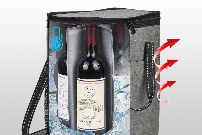 Kato by Tirrinia 6 Bottle Wine Cooler Bag for Wine Tasting