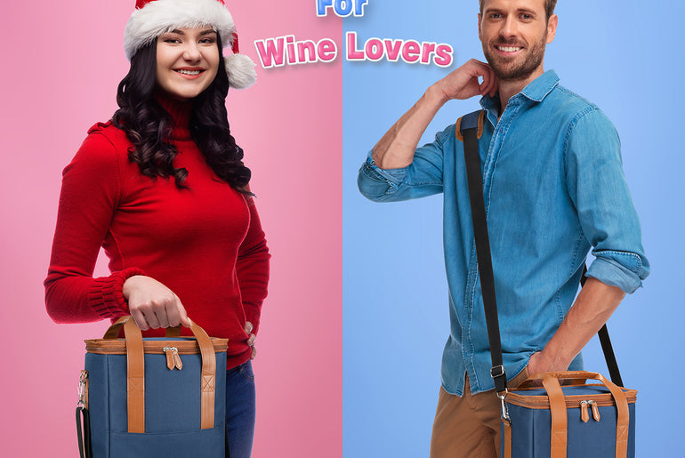 Tirrinia 6 Bottle Wine Purse Cooler for Wine Travel back view