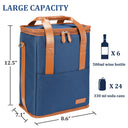 Tirrinia 6 Bottle Wine Purse Cooler for Wine Travel detail view