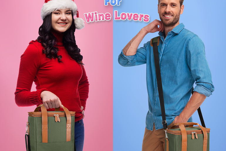 Tirrinia 6 Bottle Wine Purse Cooler for Wine Travel product image 24