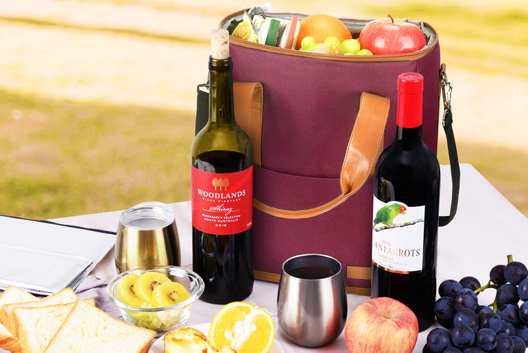 Tirrinia 6 Bottle Wine Purse Cooler for Wine Travel product image 20