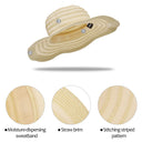 Tirrinia Womens Beach Striped Straw Hat