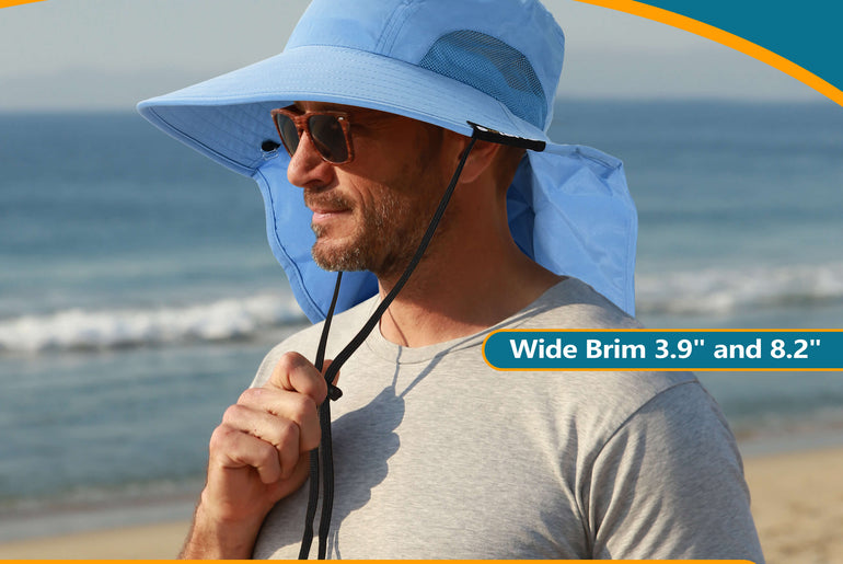 Solaris Unisex Outdoor Sun Protection Fishing Cap with Neck Flap Wide Brim Mesh Hat for Travel Camping Hiking Hunting detail 