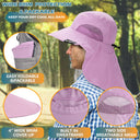 Solaris Unisex Outdoor Sun Protection Fishing Cap with Neck Flap Wide Brim Mesh Hat for Travel Camping Hiking Hunting close-u